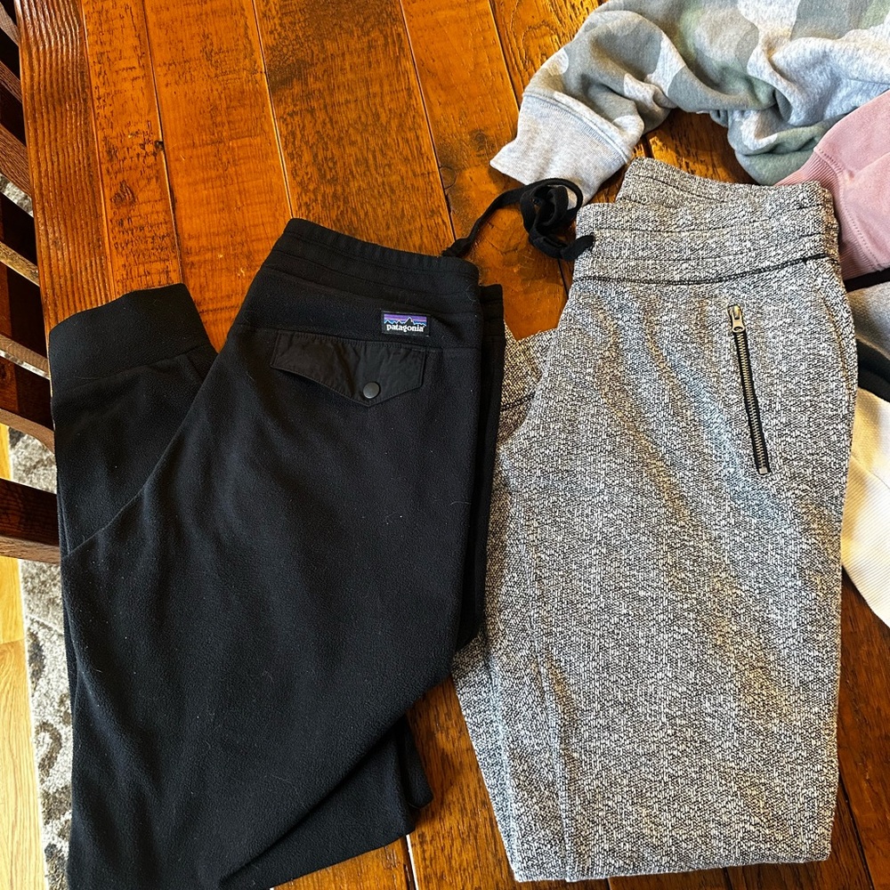 Patagonia Black Fleece Joggers & Aerie joggers